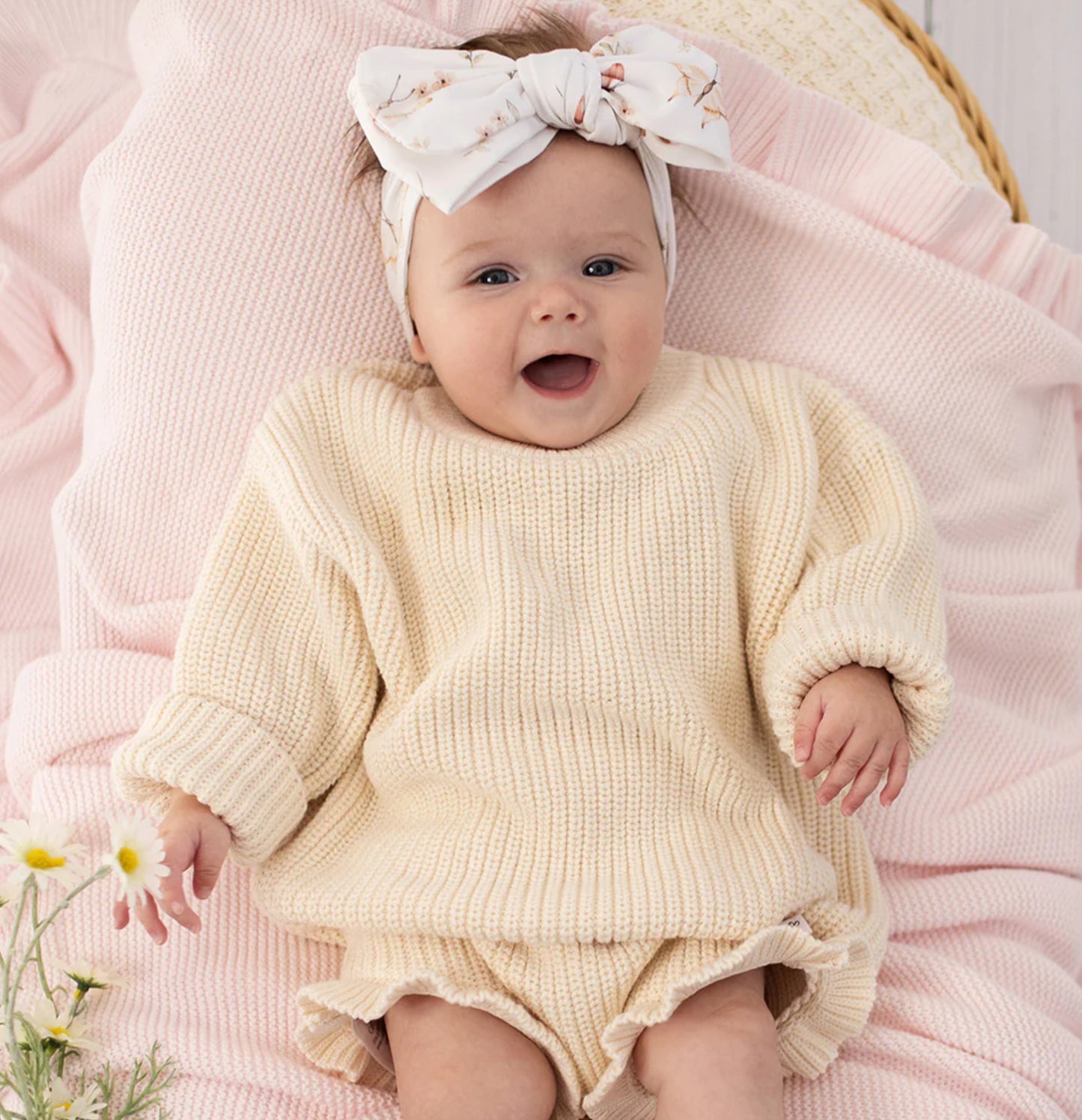 Cream Oversized Cotton Knit Jumper -special price