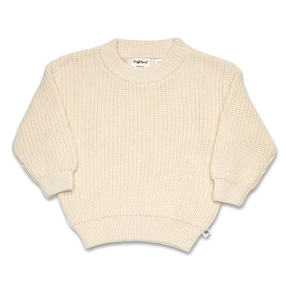 Cream Oversized Cotton Knit Jumper -special price