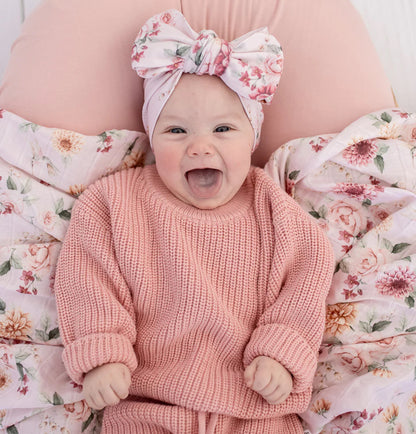 Rosa Oversized Cotton Knit Jumper -special price- Dusty Rose