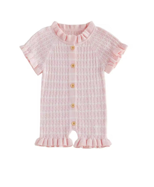 Samantha Romper - Pink stripe-Special Price