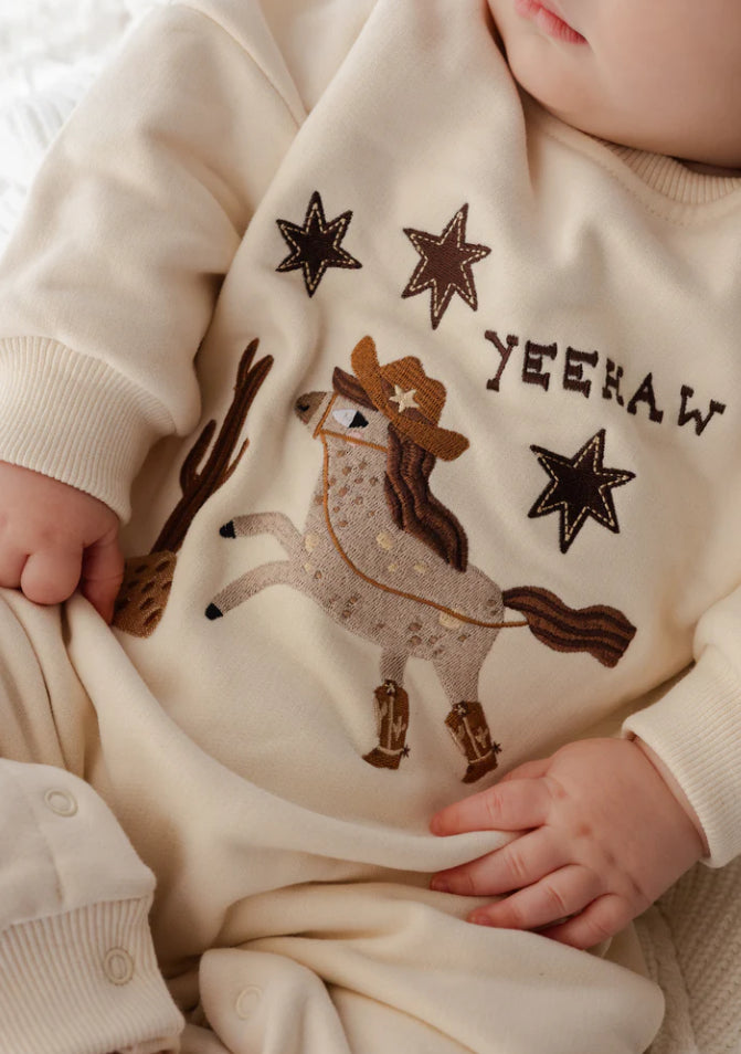 Yeehaw' Lounge Suit - Sand- Special Price
