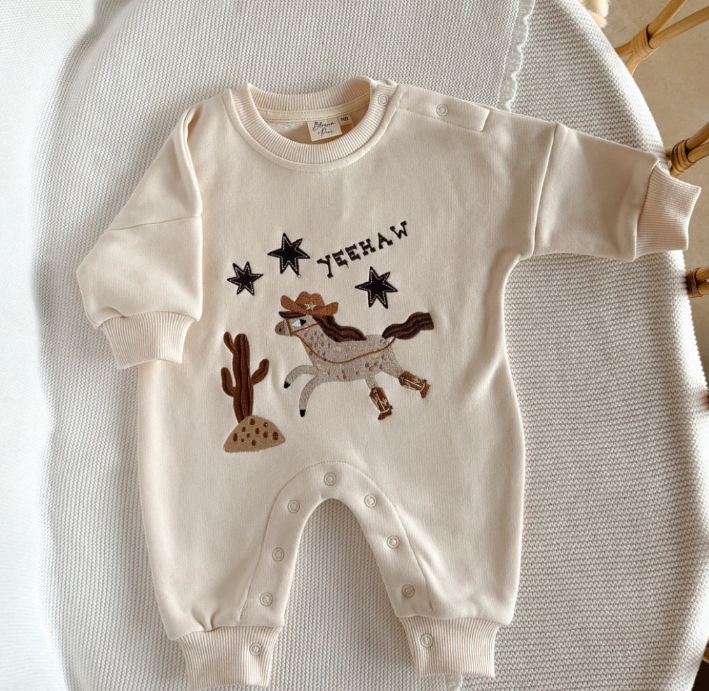 Yeehaw' Lounge Suit - Sand- Special Price