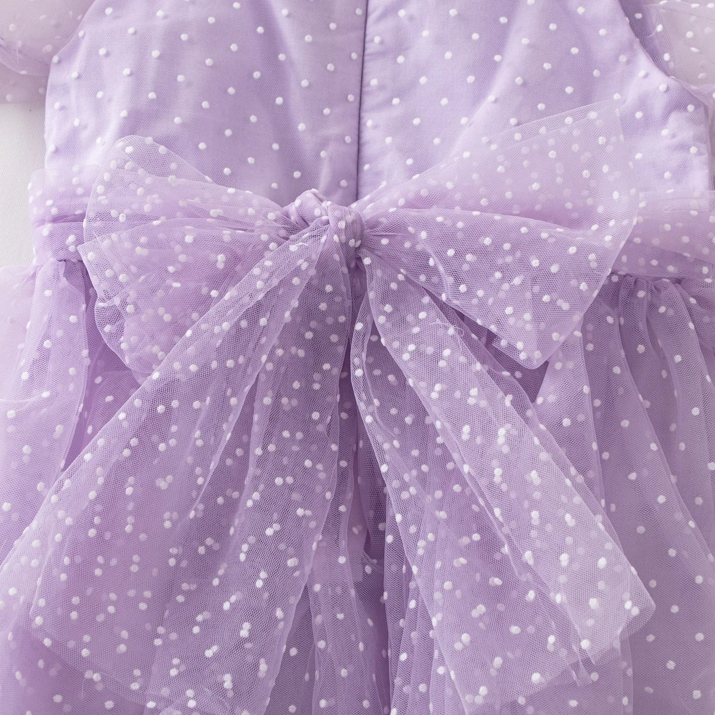 Nardia spotted tulle Dress Romper - Lavender purple