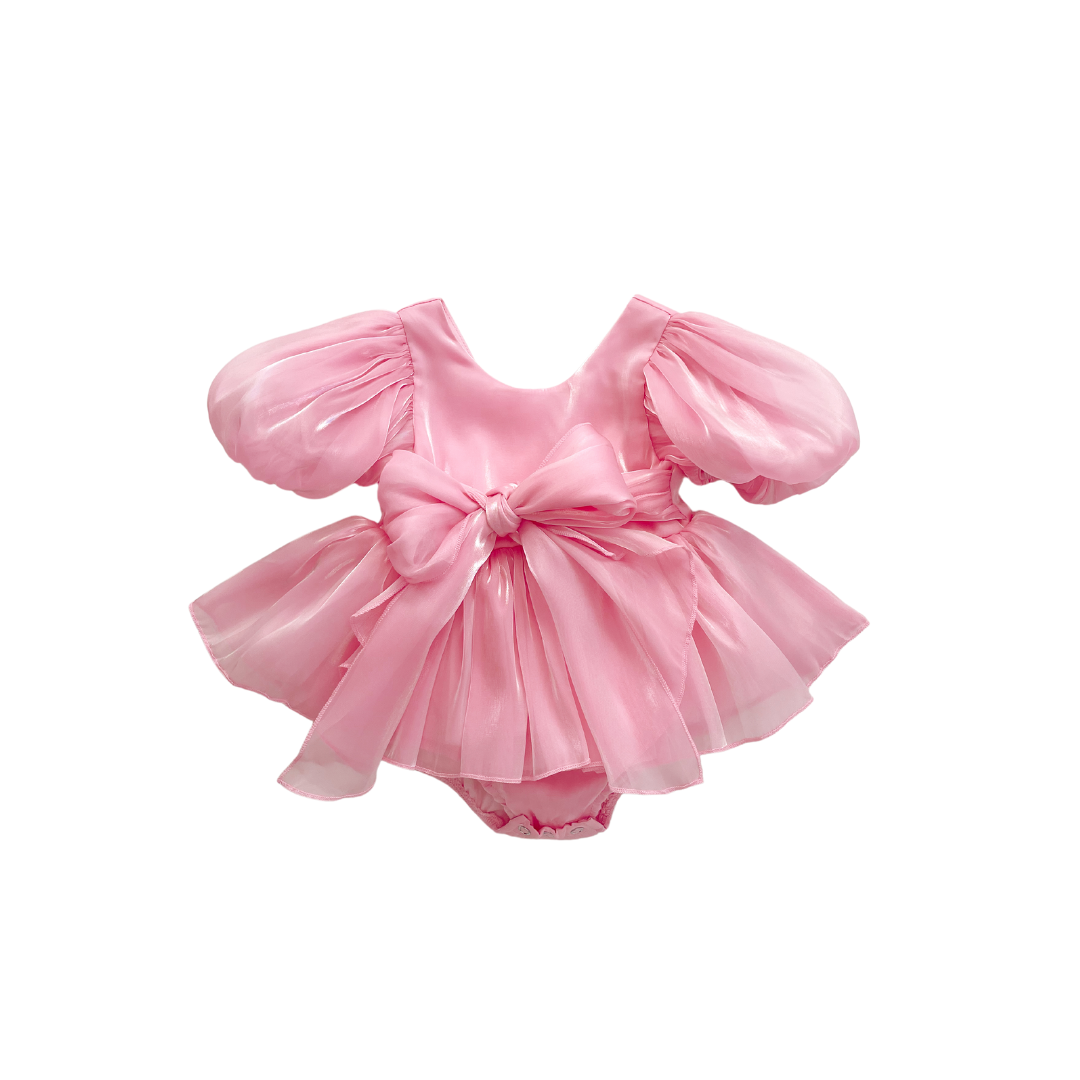 Carolina Organza Romper - Pink