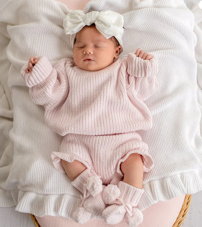 Blush Pink Organic Cotton Knit Bloomers - special price