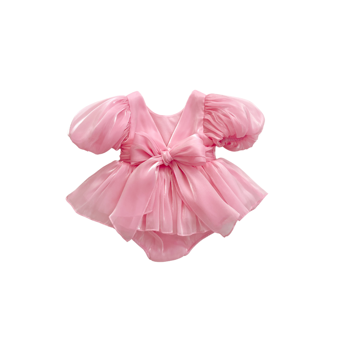 Carolina Organza Romper - Pink