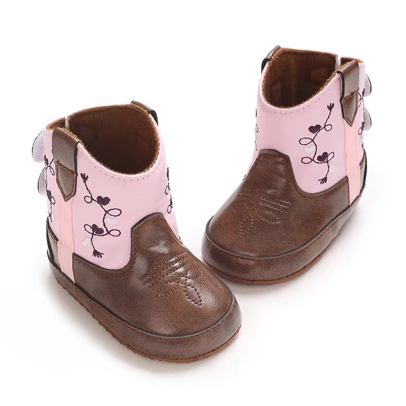 Taylor cowboy/girl ankle Boots- pre-walkers Special price