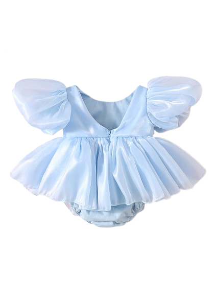 Carolina Organza Romper - Blue