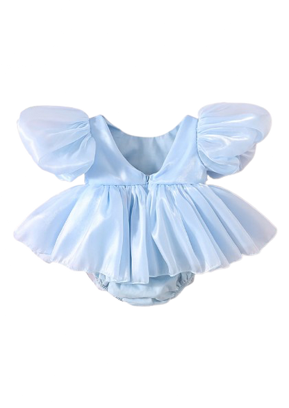 Carolina Organza Romper - Blue