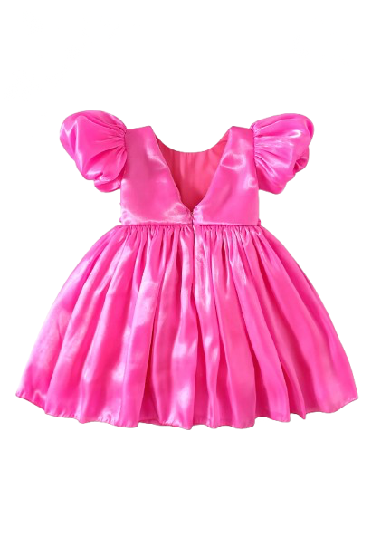 Carolina Organza Dress- Fuchsia Pink 💗💗FREE CLIP