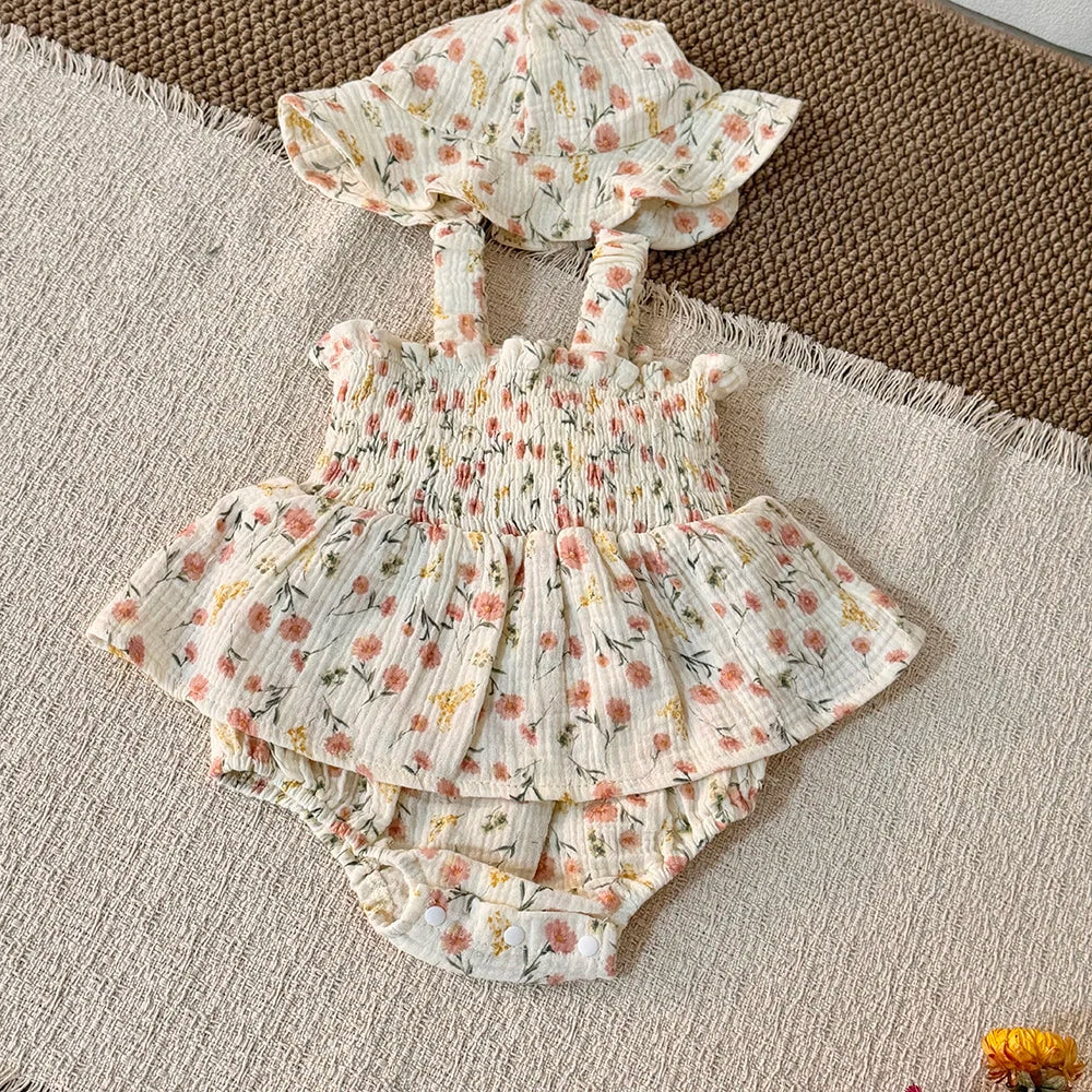 Deslie cotton Romper hat Set -special price