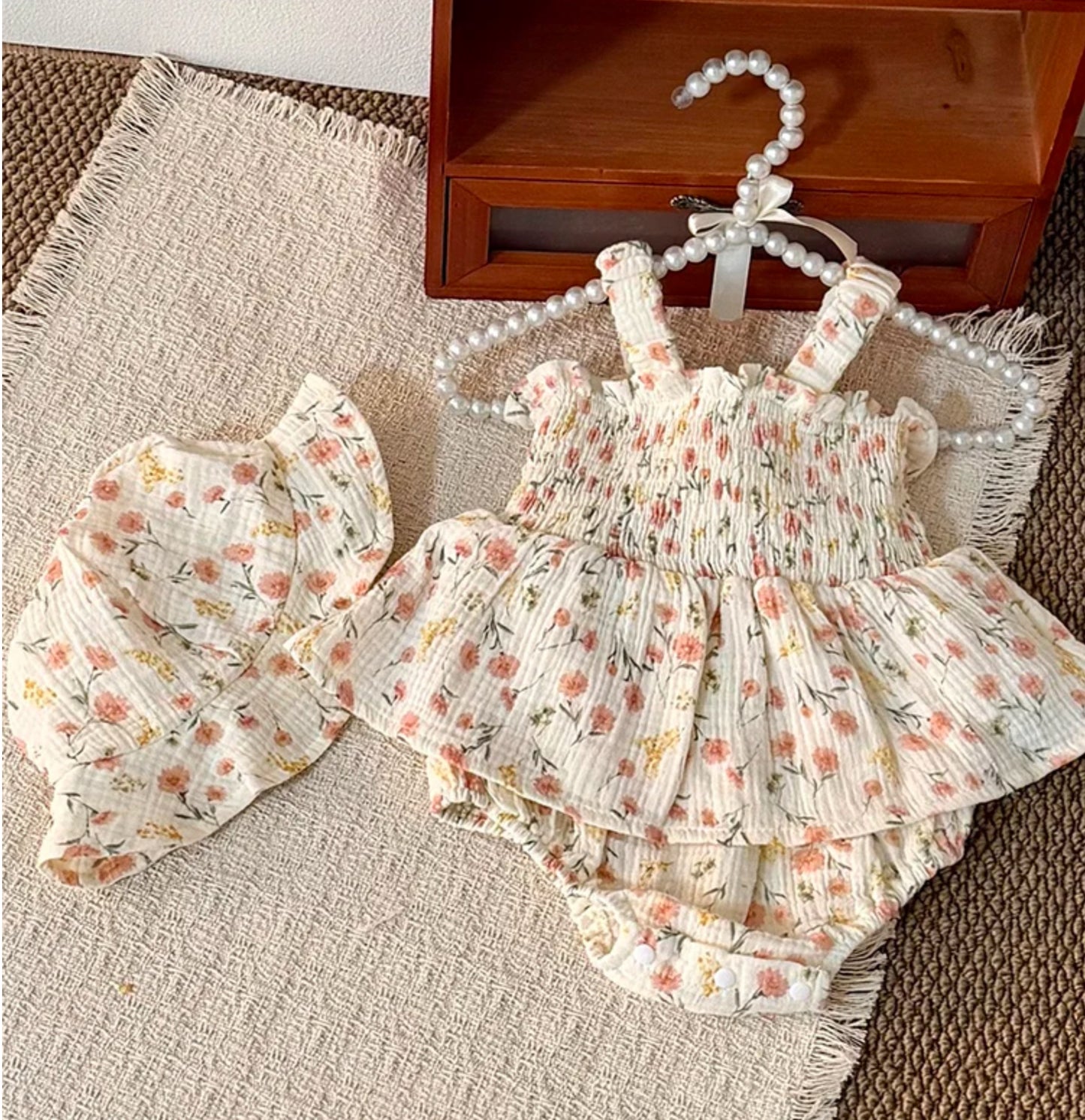 Deslie cotton Romper hat Set -special price