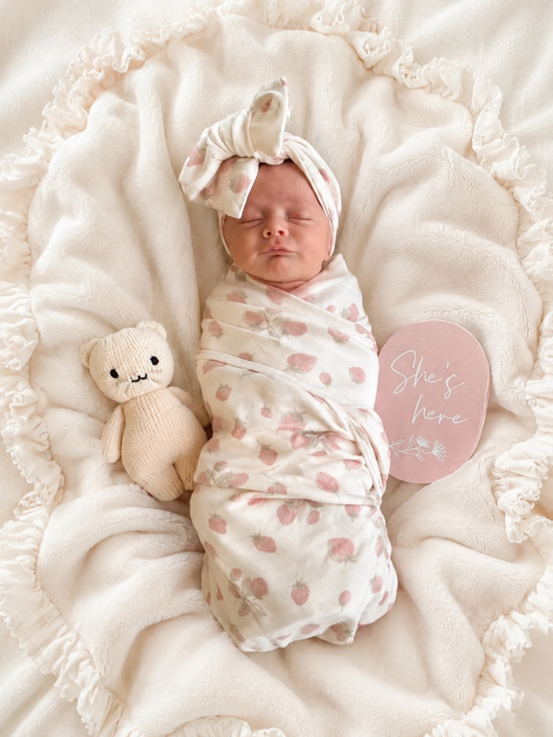 Swaddle Set | Strawberries