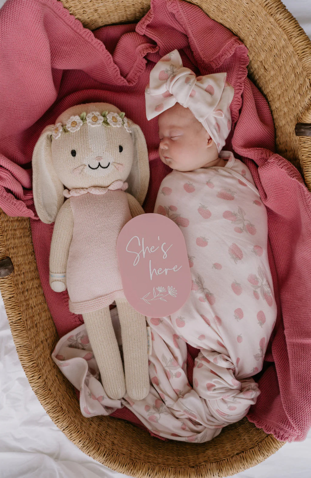 Swaddle Set | Strawberries