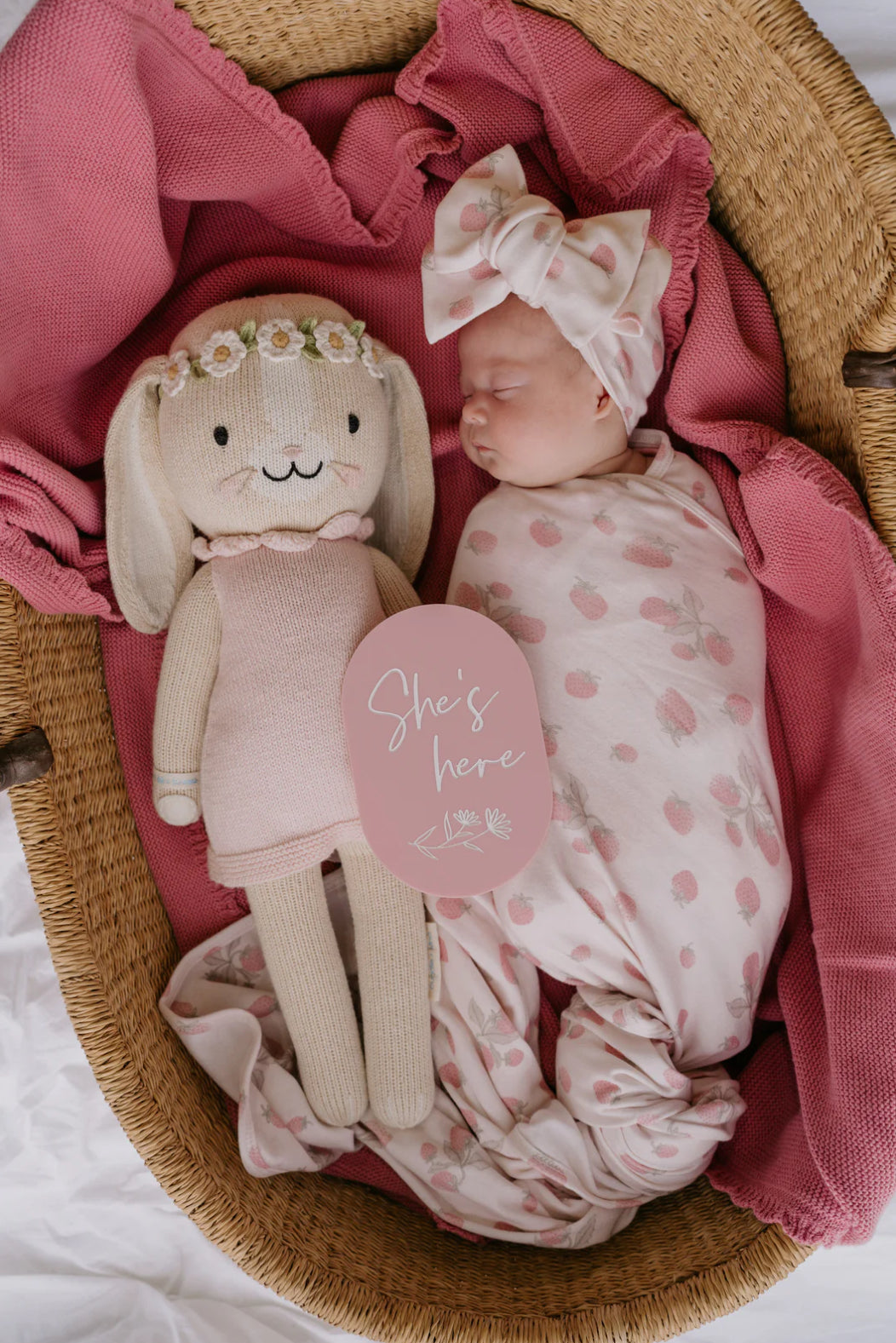 Swaddle Set | Strawberries