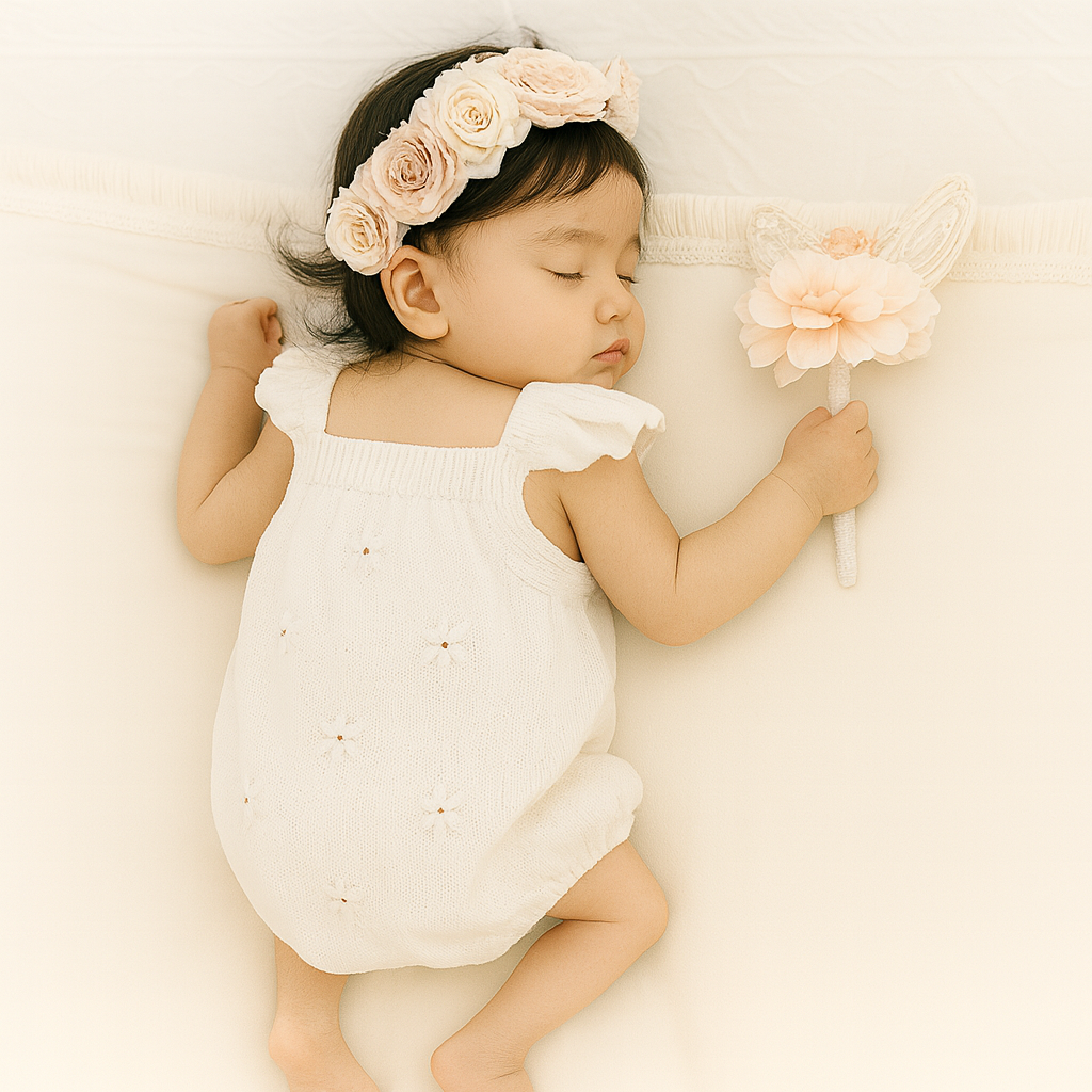 Josie cotton knit Romper- white