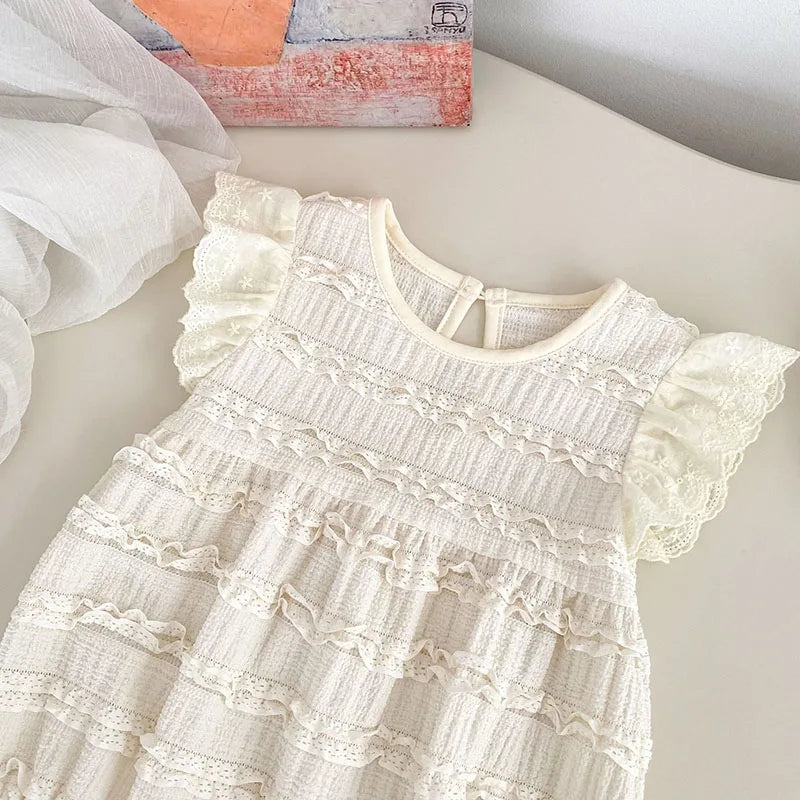 BABY GIRLS CLOTHING -   Hannah  cotton Romper