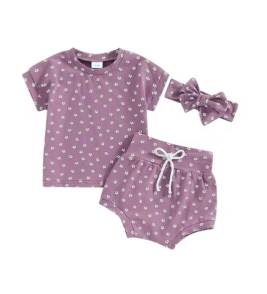 Zara cotton 3 pce Set- Purple