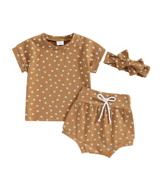 Zara cotton 3 pce Set- Brown
