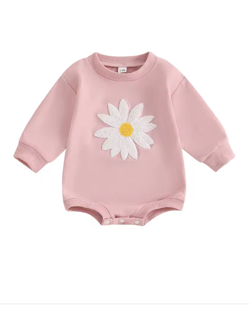 Flower power cotton Romper