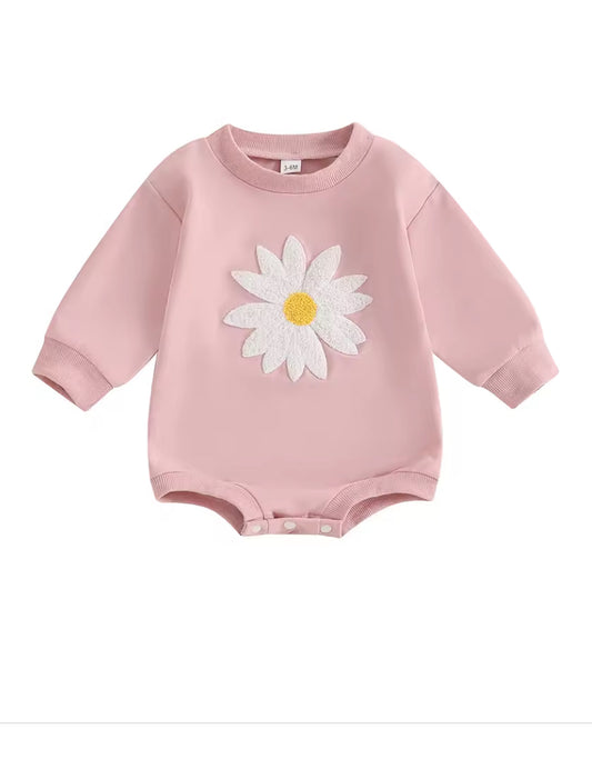 Flower power cotton Romper