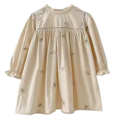 Wildflower- embroidered cotton dress