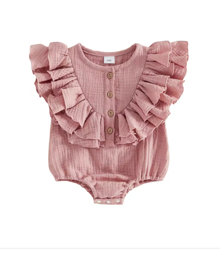 Constance cotton frill Romper