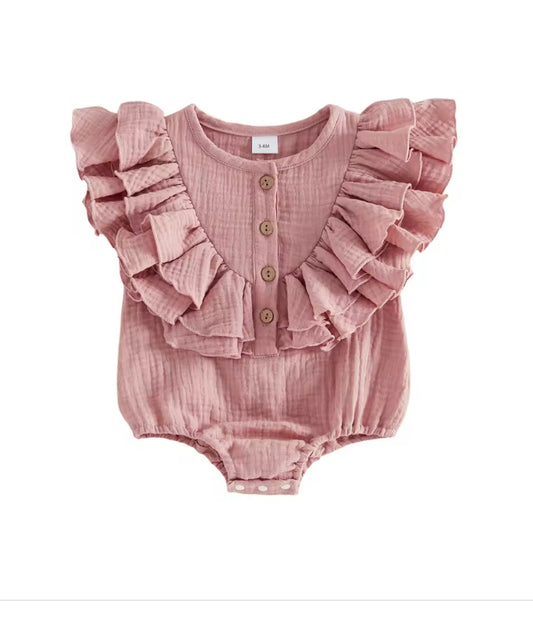 Constance cotton frill Romper