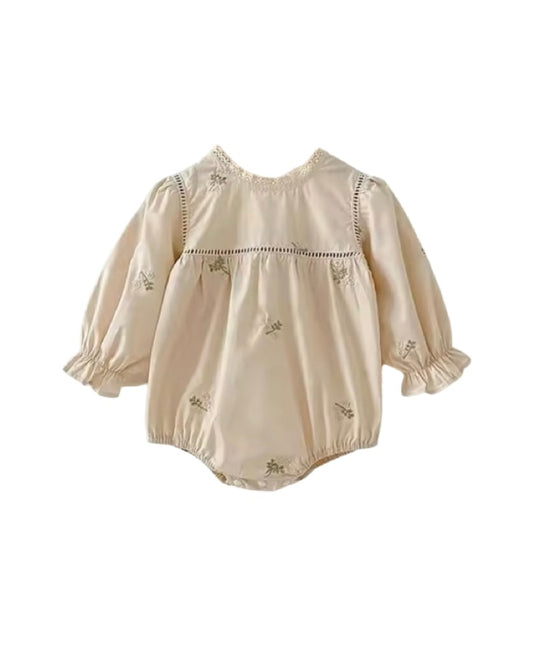 Wildflower- embroidered cotton Romper