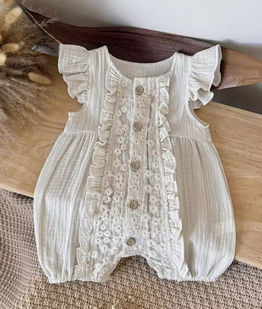 Celine cotton ribbed playsuit