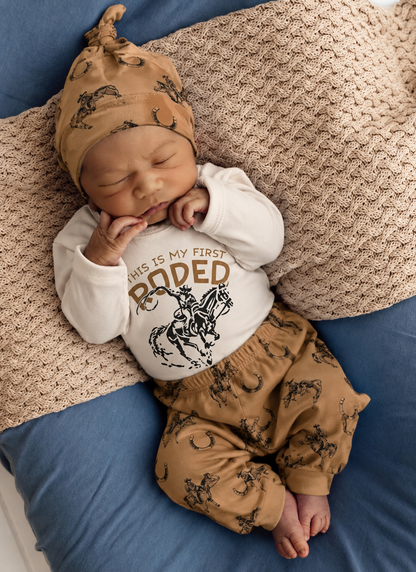 My fist Rodeo -cotton Romper Set