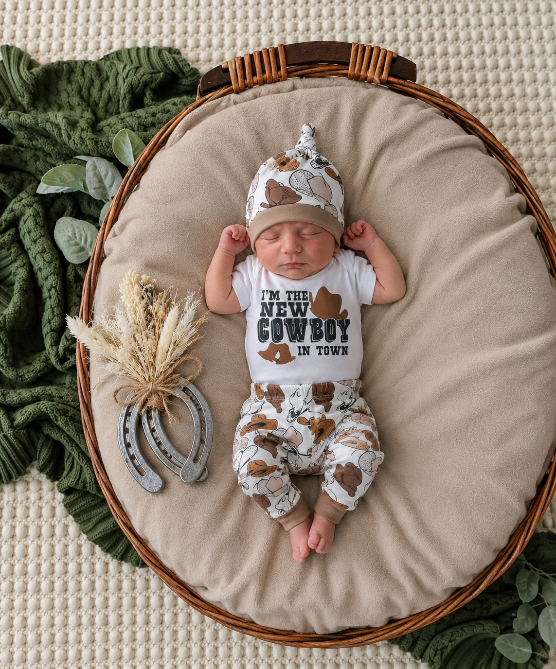 New cowboy in town  -cotton Romper Set