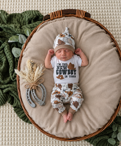 New cowboy in town  -cotton Romper Set