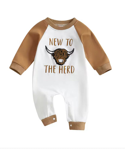 New to the Herd cotton Romper