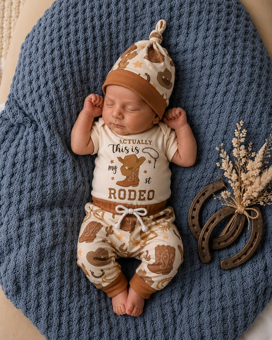 Actually this is my first Rodeo - cotton romper Set