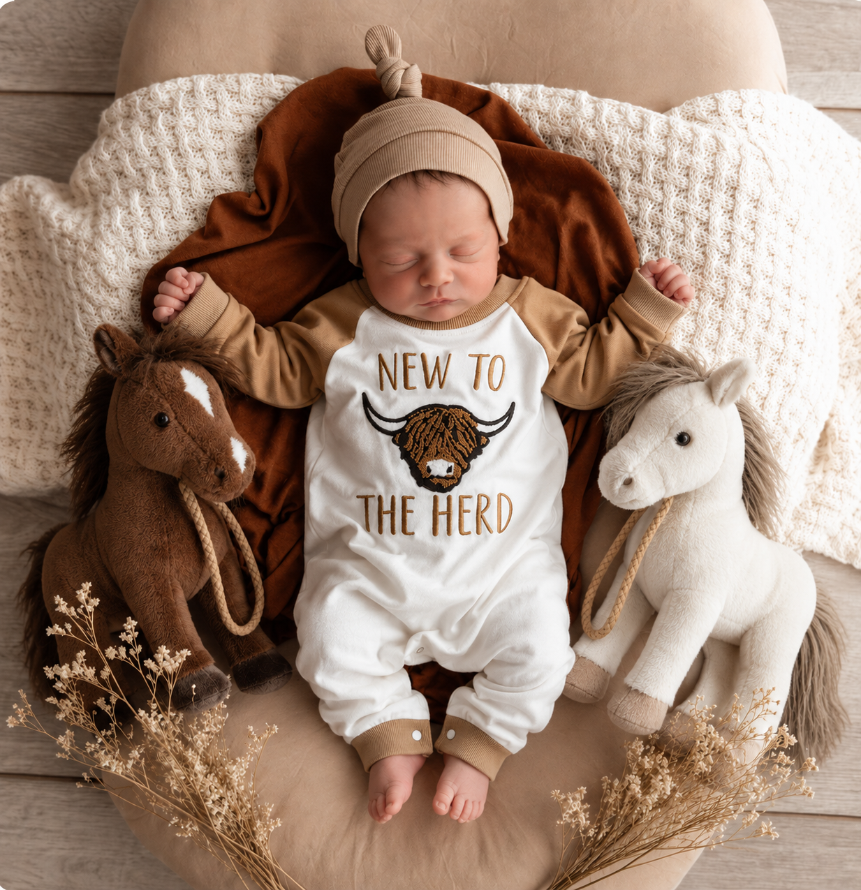 New to the Herd cotton Romper