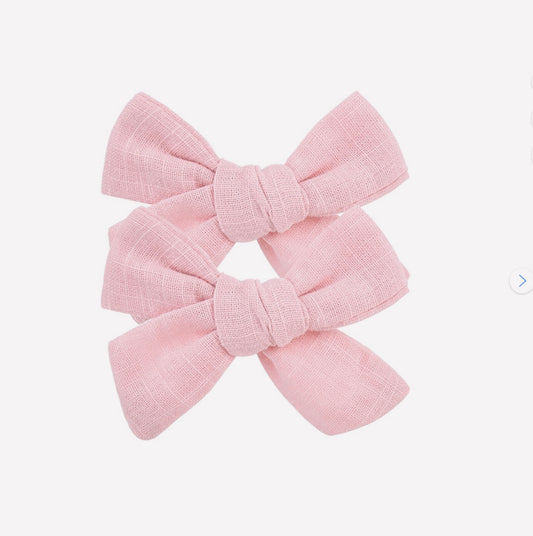 Ivy - linen Bow Clips - set 2