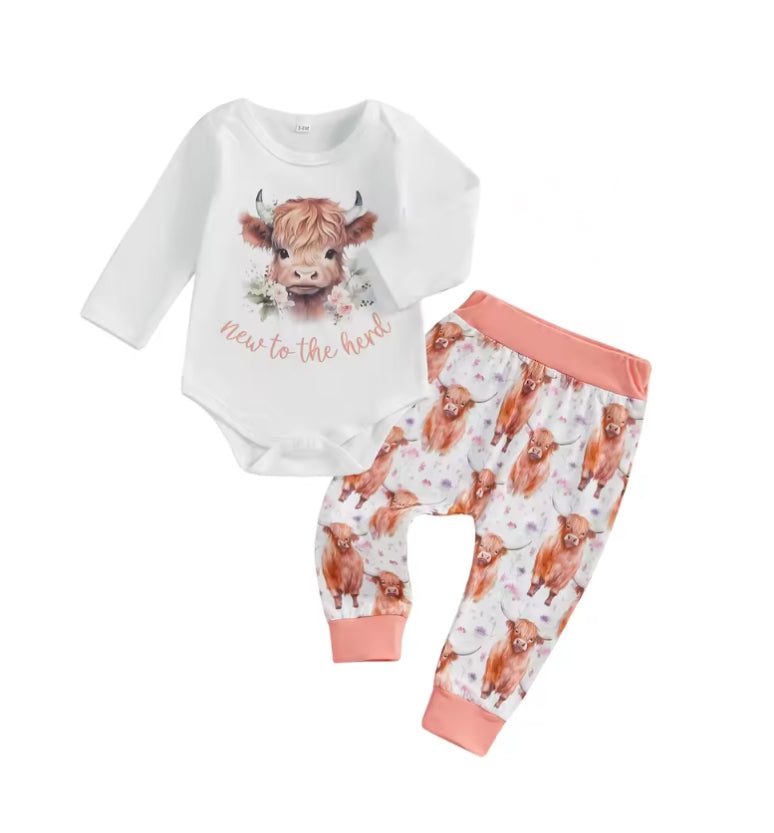 New to the herd -pink Cotton Set
