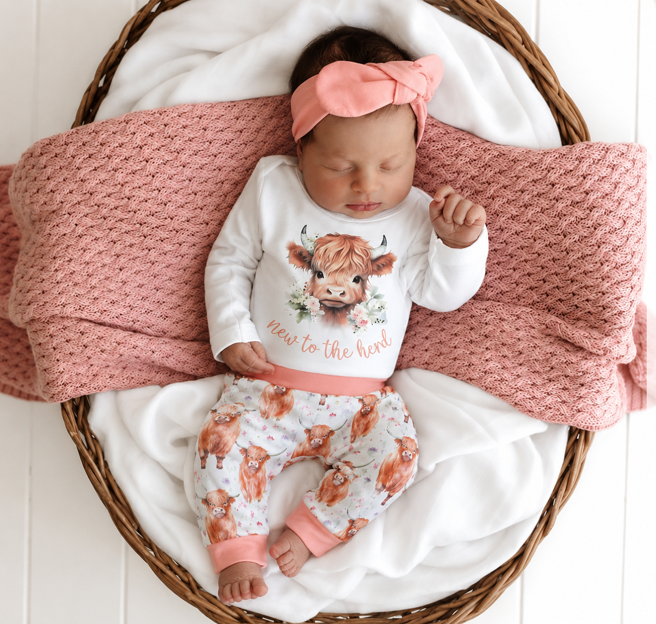 New to the herd -pink Cotton Set
