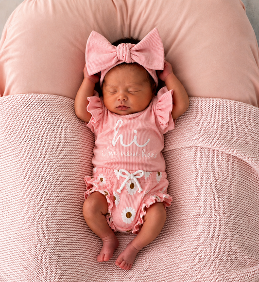 I’m new here- cotton romper Set