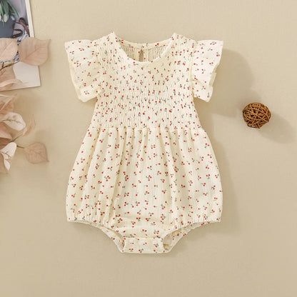 Cherry Sunday cotton Romper