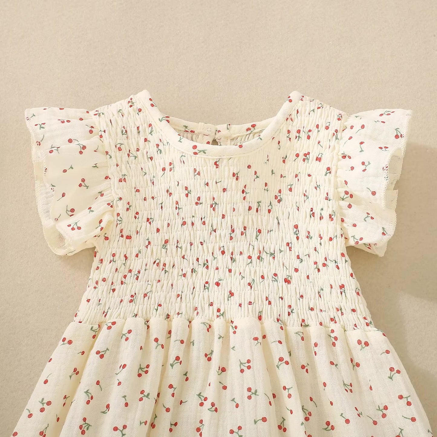 Cherry Sunday cotton Romper