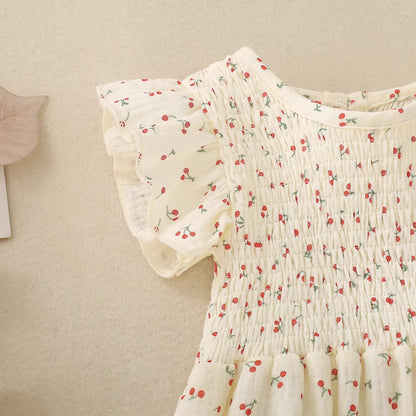 Cherry Sunday cotton Romper