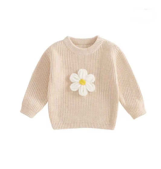 Sheridan - 3d flower cotton Jumoer - Beige