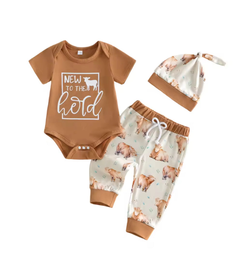 New to the Herd cotton 3 pce Set