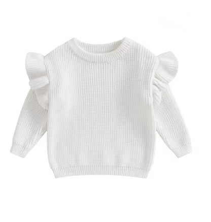 Flutter cotton Jumper- White