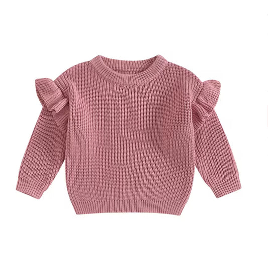 Flutter cotton Jumper- deep Pink