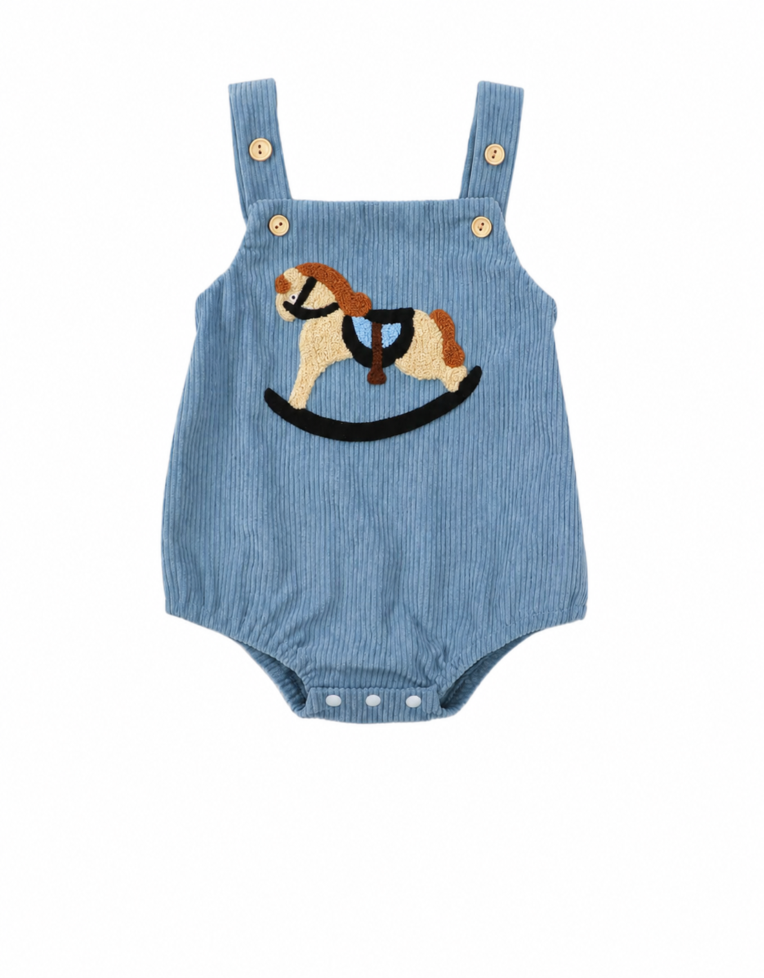 Rocking Horse cotton embroidered Romper