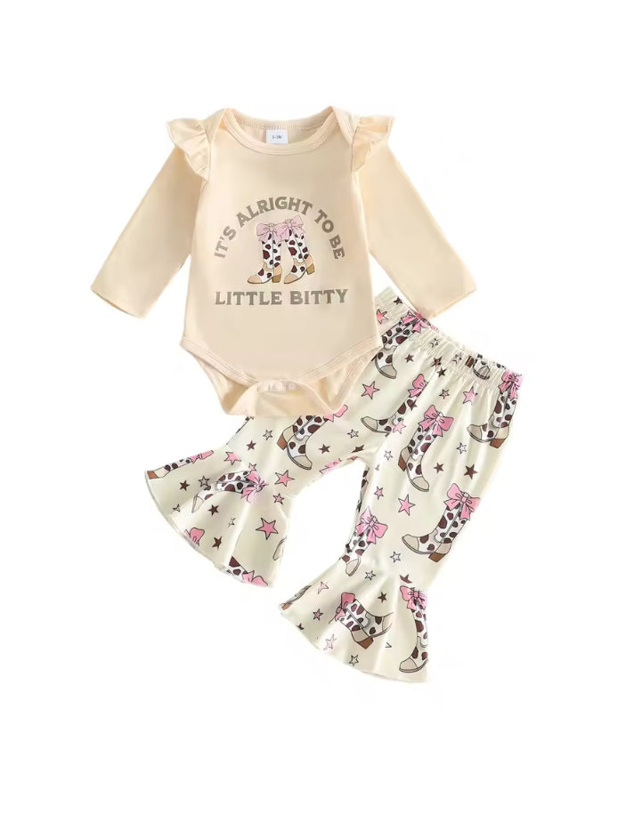 It’s alright to be little Bitty- cotton romper Set