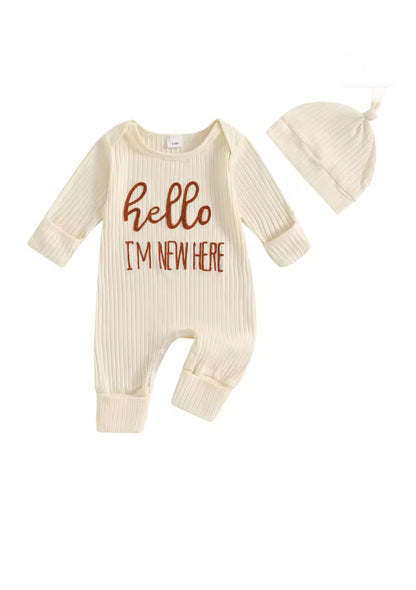 Hello I’m new here cotton Romper Set